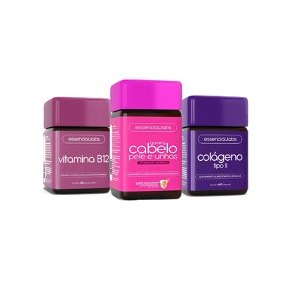 KIT SAÚDE FEMININA CABELO, PELE E UNHAS - LEVE 3 PAGUE 2